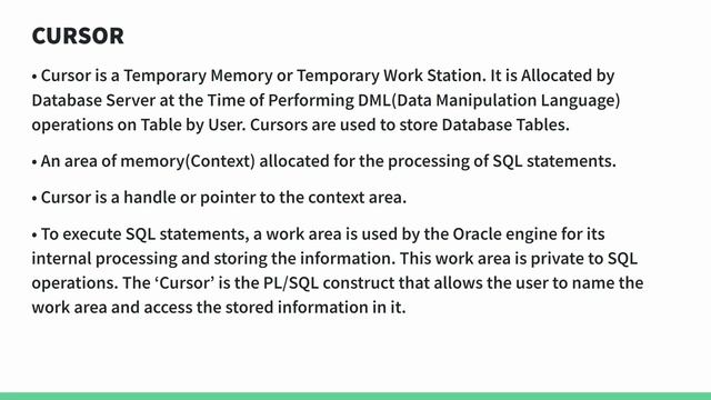 DBMS Unit 2 : Everything about PL/SQL | SPPU смотреть онлайн