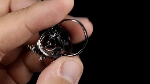 Серебряное кольцо с опалом и хром диопсидом натуральным арт. 28183 смотреть онлайн