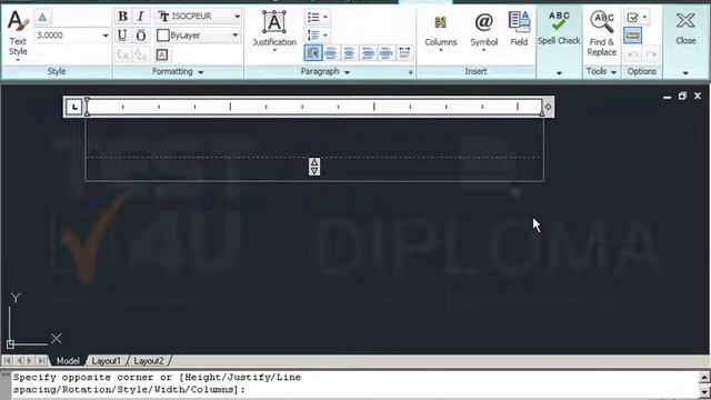 Create a new text style with the following attributes: Name: MYSTYLE, Font: ISOCPEUR, Width 2,... смотреть онлайн