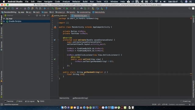 Generate Random String in Android Studio смотреть онлайн