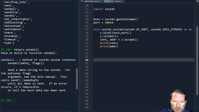 Python Basics Tutorial Socket Object Sendall Method || Networking смотреть онлайн