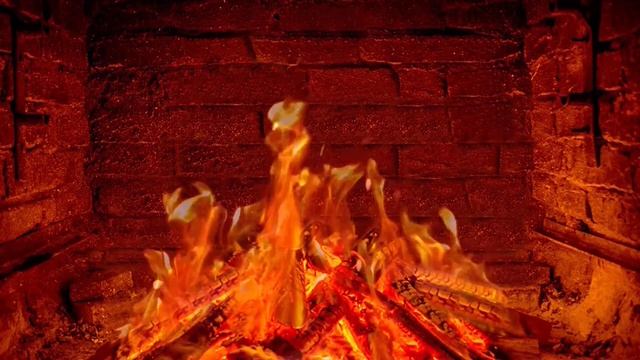 Камин для телевизора/компьютера. Звуки огня. Релакс. Уютный вечер. Fireplace. смотреть онлайн