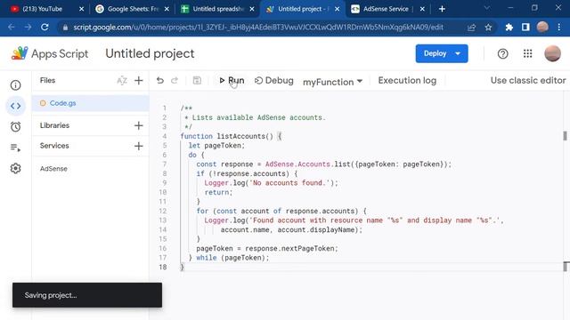 Apps Script Adsense Management API Startup смотреть онлайн