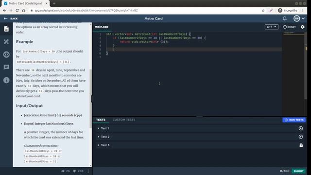 CodeSignal. Arcade. The Core. 16. Metro Card (Solution + Explanation) смотреть онлайн