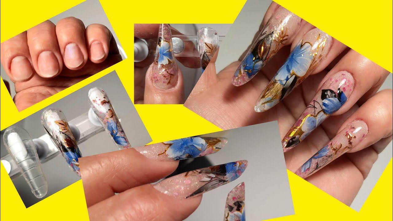 *389*Делаю Сама Гелевые Типсы с Дизайном/Наращивание/Верхние Формы/I make my own gel tips. смотреть онлайн