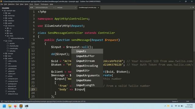 Laravel Twilio SMS | Twilio Send SMS Example | Twilio Laravel Send SMS | Twilio SMS App Example смотреть онлайн