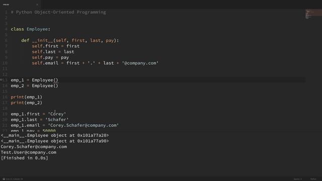 Python Scripting OOP Tutorial 1 Classes & Instances смотреть онлайн