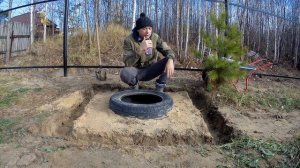 Яма под дачный туалет своими руками/ Основание на века!