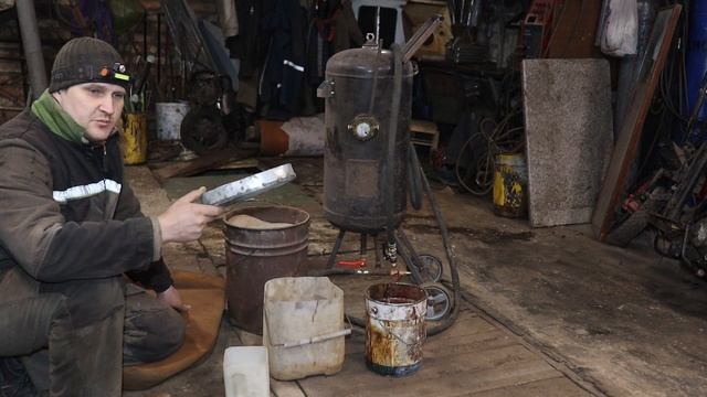 Пескоструйная обработка в гараже отА доЯ. Самодельный пескоструйный бачёк за20$ . Один день в гараж смотреть онлайн