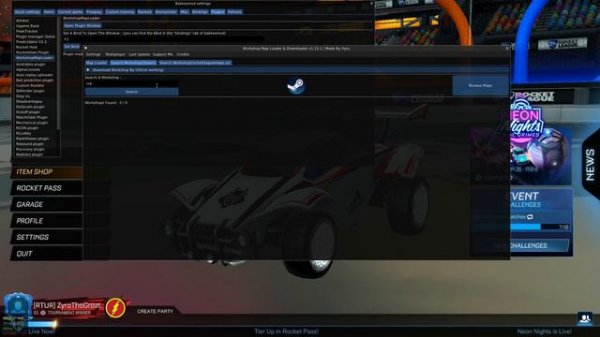 How to play Bakkes mod workshop maps online | Rocket League
