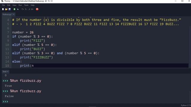 Solving FizzBuzz Challenge in Python | Beginner Python | Thonny IDE смотреть онлайн