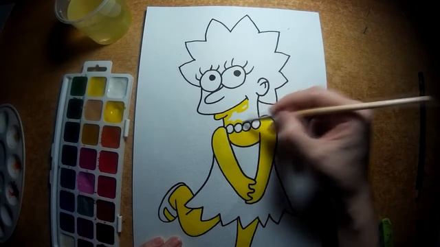 Рисуем Лизу | Симпсоны / Draw Lisa | The Simpsons смотреть онлайн
