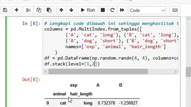 Tutorial pandas melakukan pivot, stack, unstack dan melt смотреть онлайн