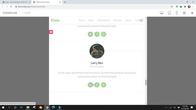 Elate: Free Bootstrap HTML5 Multipurpose Portfolio Website Template смотреть онлайн