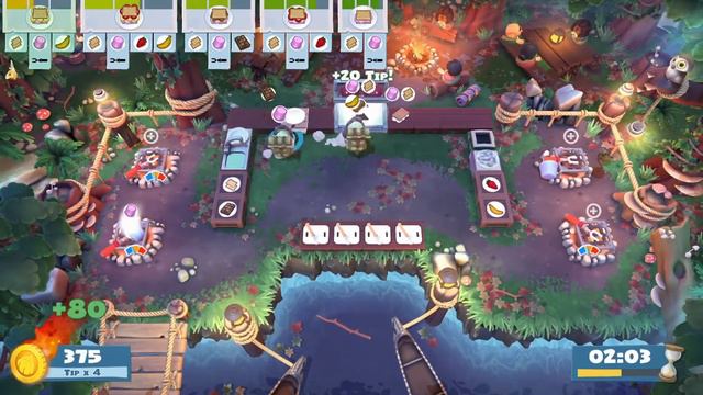 Overcooked! 2 - Campfire Cook Off - World 2-3 - 3 Stars смотреть онлайн