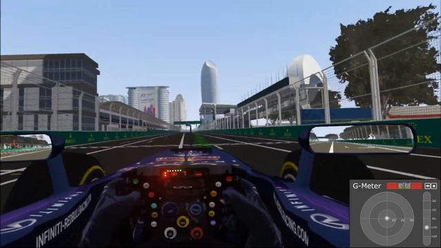 Assetto Corsa Baku GP with F1 2013 Infiniti Redbull. No KERS or DRS. смотреть онлайн