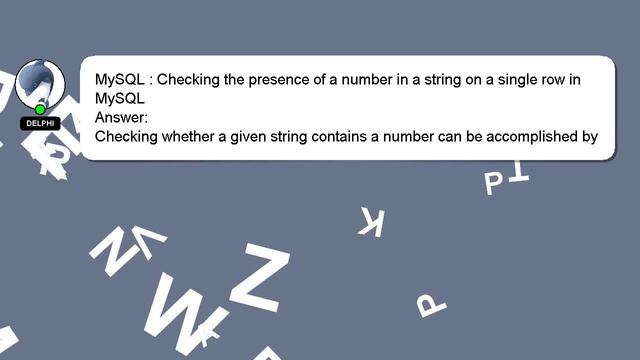 MySQL : Checking the presence of a number in a string on a single row in MySQL смотреть онлайн