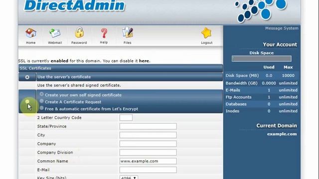 Free SSL Lets Encrypt on DirectAdmin смотреть онлайн