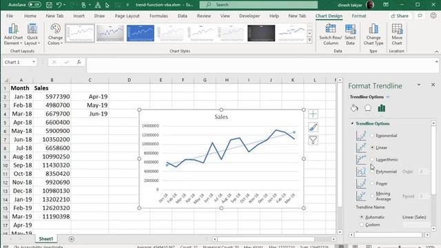 TREND Function in Excel смотреть онлайн