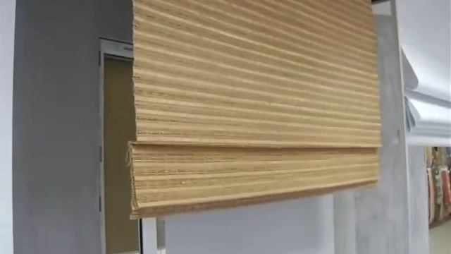 Бамбуковая штора, подъемная система - Bamboo Roman Blind смотреть онлайн