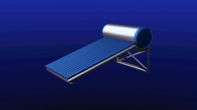 Solar Water Heater 3D Model смотреть онлайн