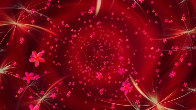 Фон для монтажа. Цветы летят в туннеле смотреть онлайн