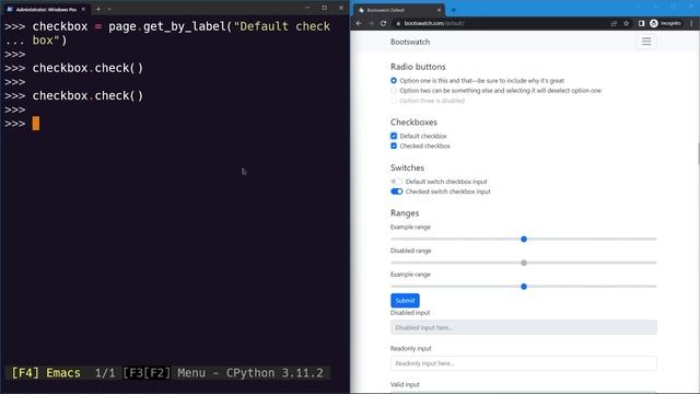 Playwright Python - Checkbox and Radio Inputs смотреть онлайн