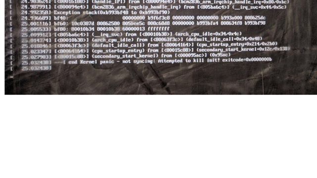 Raspberry Pi: End Kernel panic - not syncing: Attempted to kill init смотреть онлайн