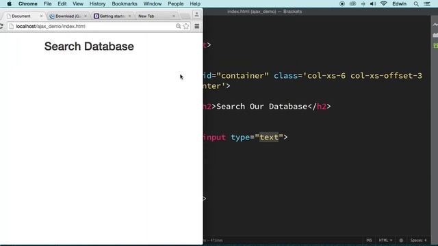 JavaScript AJAX & PHP 009 - Creating The Markup