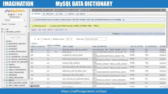 Data Dictionary in MySQL | About Information Schema in MySQL #57 смотреть онлайн