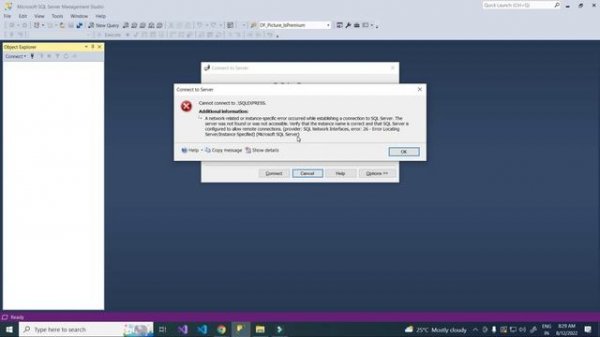 Server is configured to allow remote connections. Provider: SQL Network Interfaces, error: 26