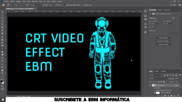 EFECTO DE VIDEO EN MONITOR CRT CON PHOTOSHOP смотреть онлайн