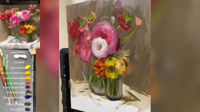 Alla Prima Oil Painting Time Lapse “Bouquet Of Ranunculus” #oilpainting #allaprima #flowerpainting смотреть онлайн