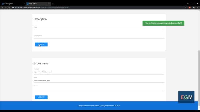 Under Construction Page and CPanel with PHP, MySQL and Materialize Framework смотреть онлайн