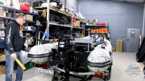 Вешаем Suzuki DF 30. Подключаем эхолот-картплоттер к лодочному мотору. Тюнинг РИБа Гладиатор 420.