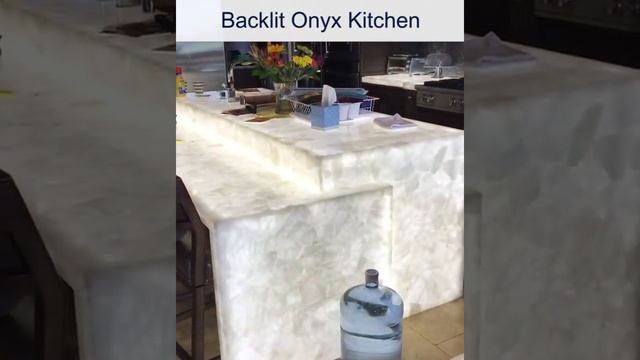 Backlit Onyx Kitchen by Versa Tile + Stone | Light it Up! смотреть онлайн