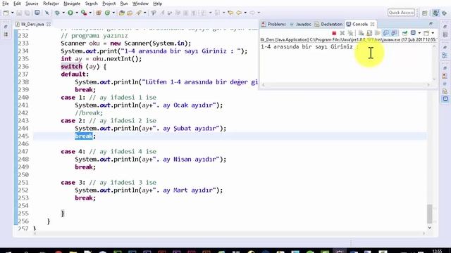 Java da Switch Case Yapısı - 2 Örnek смотреть онлайн