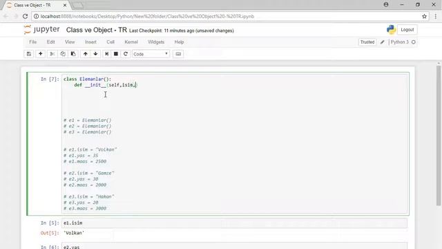 Python class ve nesne tanımları смотреть онлайн