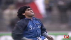 РАЗМИНКА ДИЕГО МАРАДОНЫ ПЕРЕД МАТЧЕМ С БАВАРИЕЙ 1989 ГОД