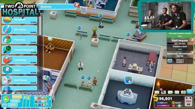 Official Two Point Hospital Live Stream #3 - ALL ABOUT THE SWEATY PALMS смотреть онлайн