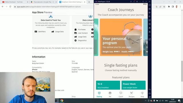 900 000 $ в месяц на мобильном приложения о интервальном голодании. Разбор BodyFast от разработчика смотреть онлайн