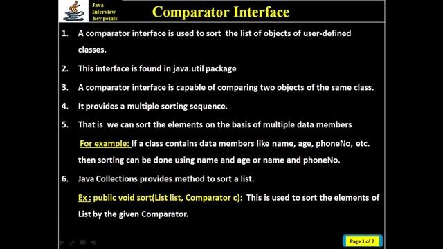 397. Java Comparator Interface смотреть онлайн