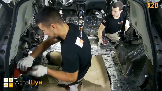 Шумоизоляция багажника с арками Nissan X-Trail T32 в уровне Премиум. АвтоШум. смотреть онлайн