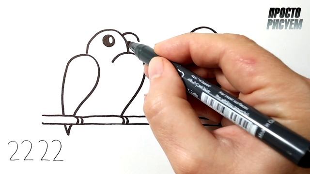 Как нарисовать РИСУНОК ИЗ ЦИФР 2222 смотреть онлайн