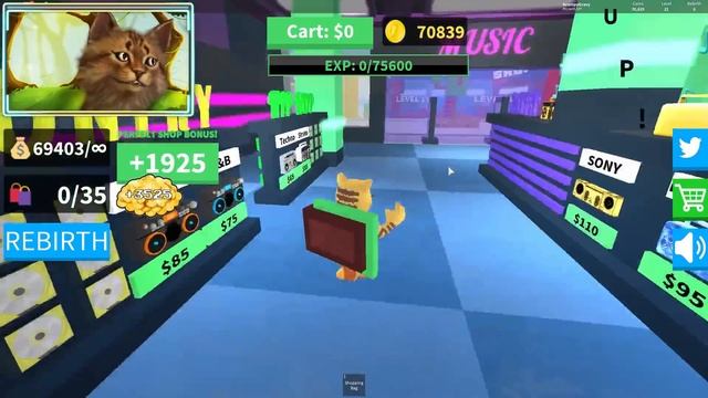 Buying The Infinite Wallet and Making Millions in Roblox Shopping Simulator смотреть онлайн