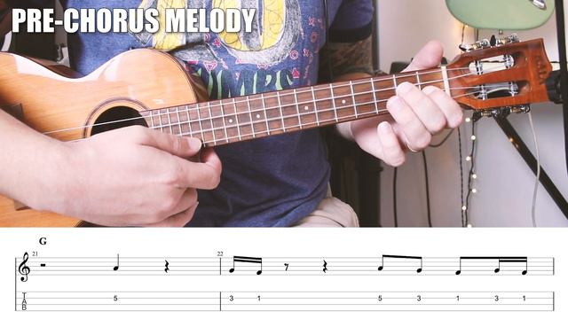 Another Brick In The Wall (Part II) - Pink Floyd - Ukulele Tutorial w/Melody, Tabs смотреть онлайн