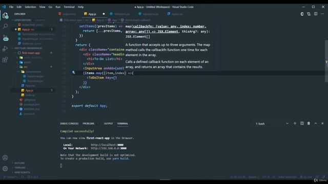 #19 - Displaying the list items - React Javascript Beginner's Course смотреть онлайн
