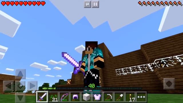 #21 НОВЫЙ СКИН :) Выживание в Майнкрафте на Телефоне. Minecraft PE 0.14.0 Survival. Кока Плей