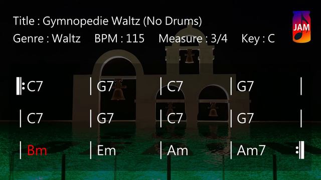 JWM - Gymnopedie Waltz Backing Track In C (No Drums) смотреть онлайн