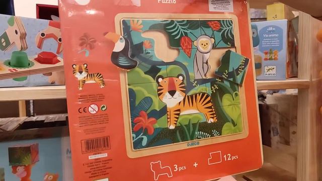 Dzsungel - 12 db-os fa puzzle - Puzzle Jungle - Djeco Gekkotoys.hu смотреть онлайн
